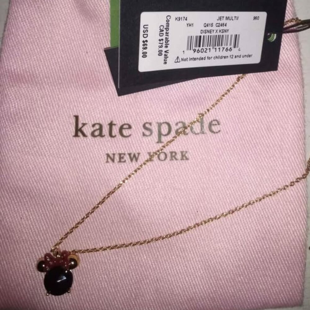 Kate Spade Minnie Mouse Necklace NWT